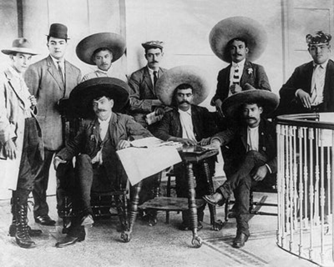 Framed Art Emiliano Zapata and Staff, Mexican Revolution, 1912 by McMahan Photo Archive 8 x 10